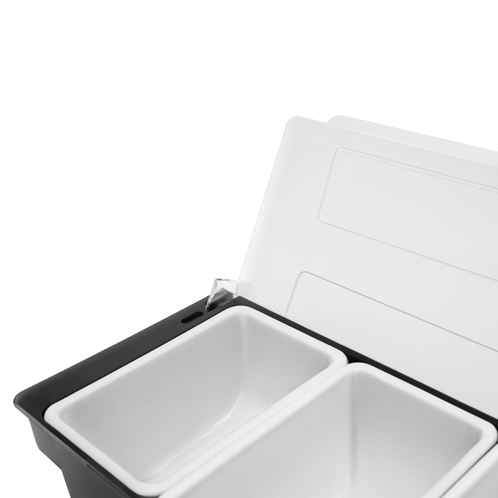 Organizer na przyprawy premium – 5-komorowy dozownik przypraw z tworzywa ABS, nadaje się do kontaktu z żywnością i z pokrywką, praktyczne rozwiązanie do przechowywania i odstawiania owoców, warzyw i