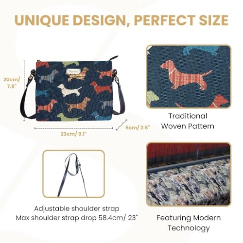 Image of Signare Tapestry Crossbody Bag Sling Shoulder Purse for Women