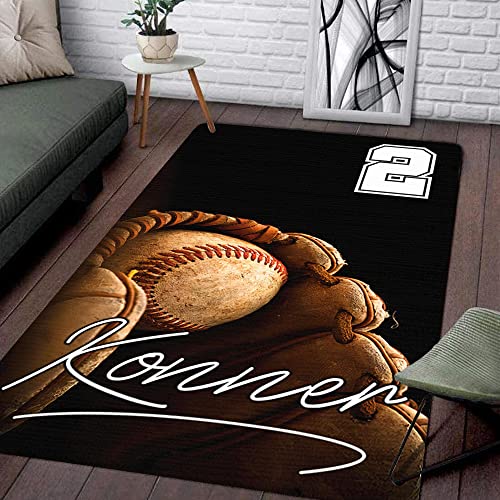 Tapete Decorativo Rectangular 2x3 Pies Baseball miniatura 1