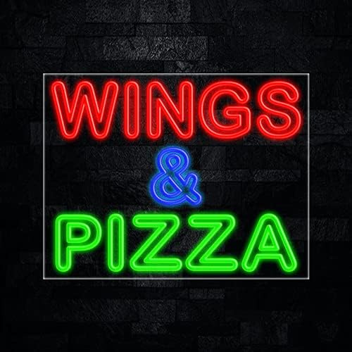 Wings & Pizza led neón Signo #31795 Made in USA