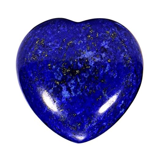 Morella edelsteen lapis lazuli hart geluksbrenger stenen hart om mee te nemen 3 cm in fluwelen zakje