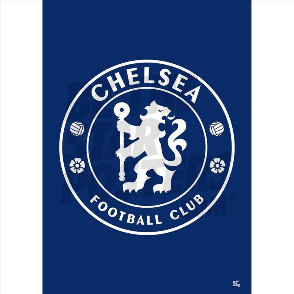 Chelsea FC Monotone Crest Poster Unframed A2