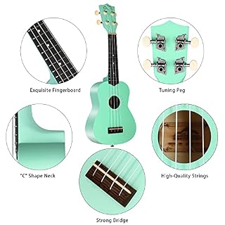 EastRock Ukulélé Soprano Débutants, Hawaïen Ukulele 21 pouces pour Enfant, Yukulele de Kit avec sac Sangle Médiators… - Les Beatles, Paul McCartney, John Lennon, RIngo Starr, George Harrison EastRock Ukulélé Soprano Débutants, Hawaïen Ukulele 21 pouces pour Enfant, Yukulele de Kit avec sac Sangle Médiators… – Image 5
