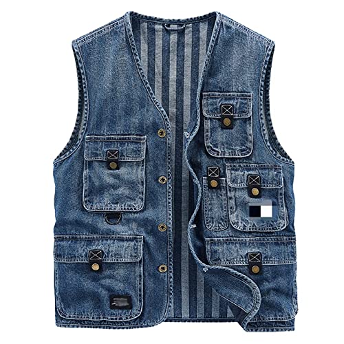 Chaleco jean de moto para hombre chaqueta vaquera sin mangas ideal para rutas y estilo urbano