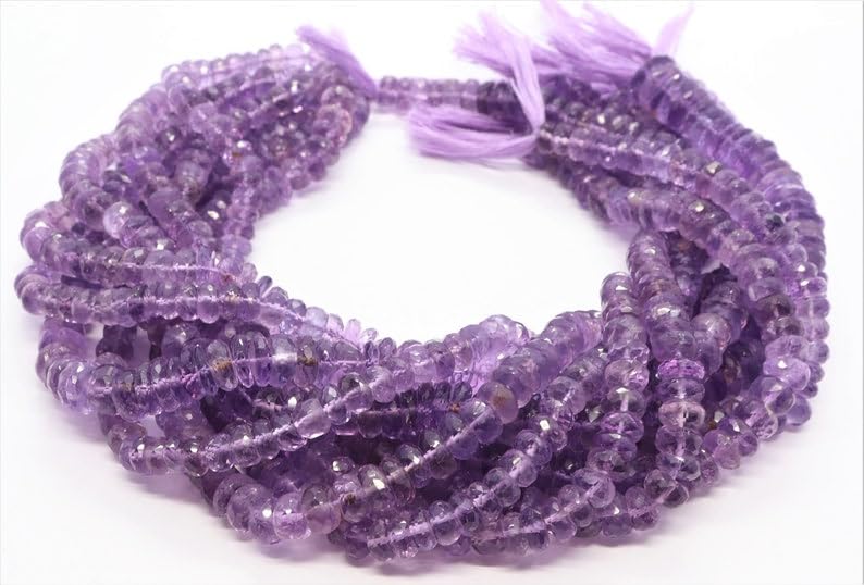 Perles améthyste rose naturelle 7-8mm pour créer vos propres bijoux bohèmes et élégants