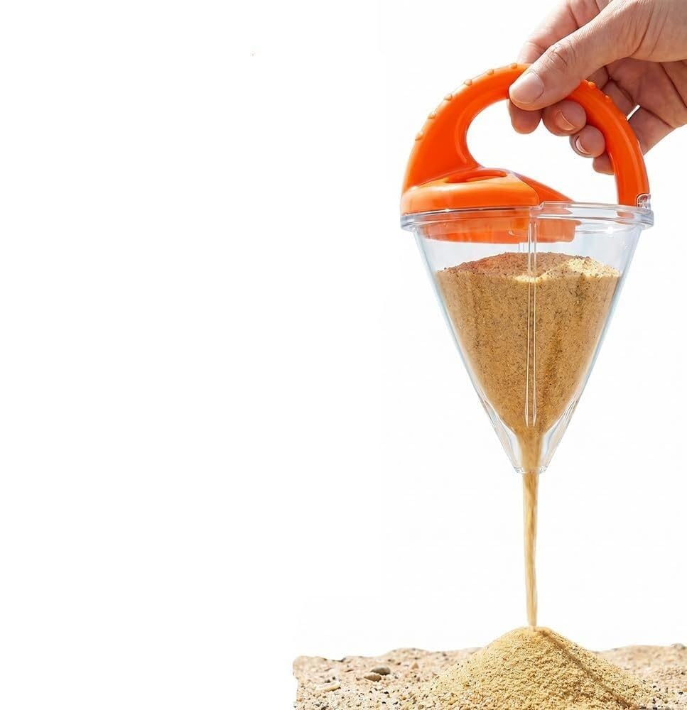 vrfvsdasAAS Beach toys, Drippy Sand Castle Maker Toys, Funnel Beach Adult Toy for and Water Mixing(Orange)