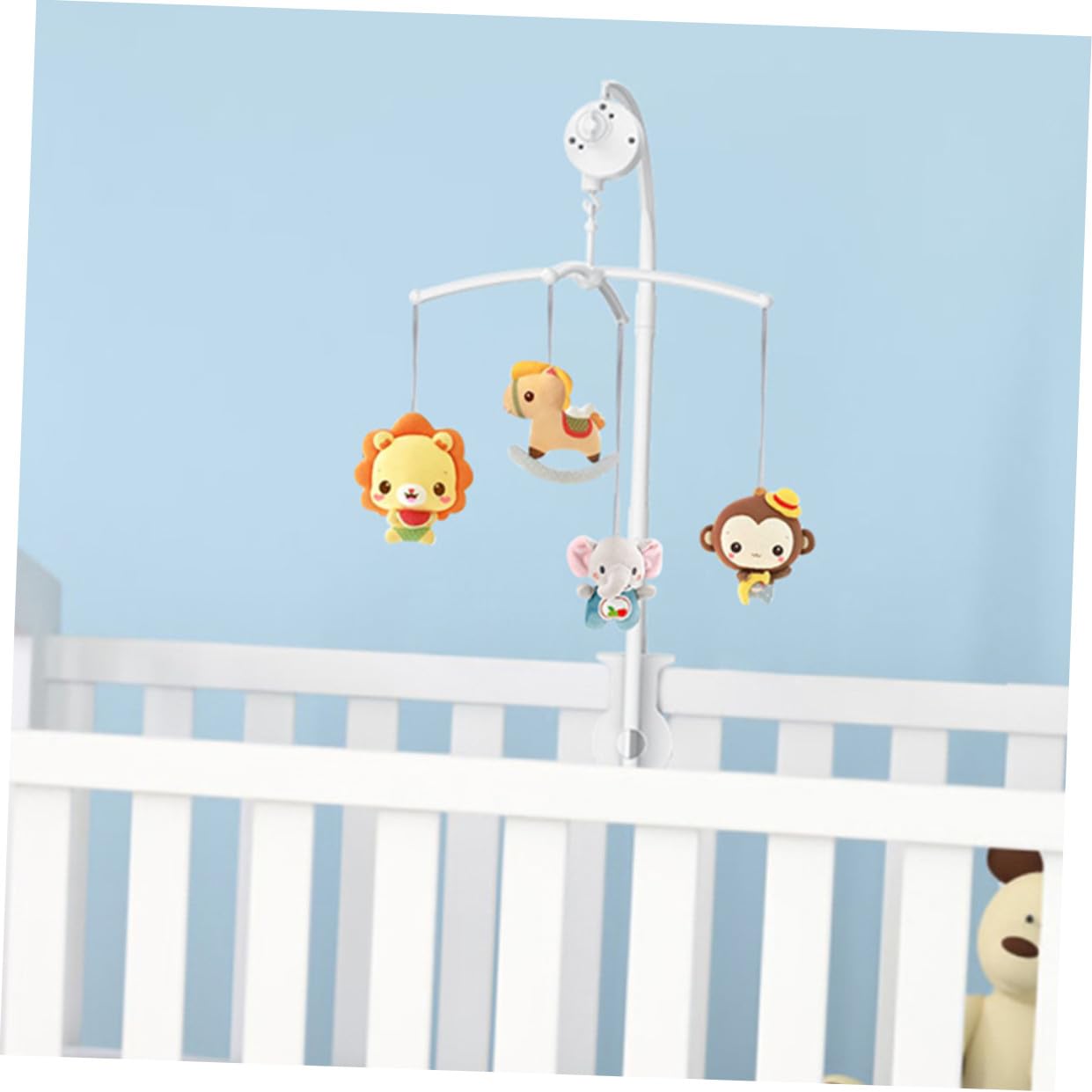 1 juego Soporte de Móvil Musical para Cuna con Brazo y Juguetes Colgantes Accesorios para Cuna de Niña para Estimulación Temprana