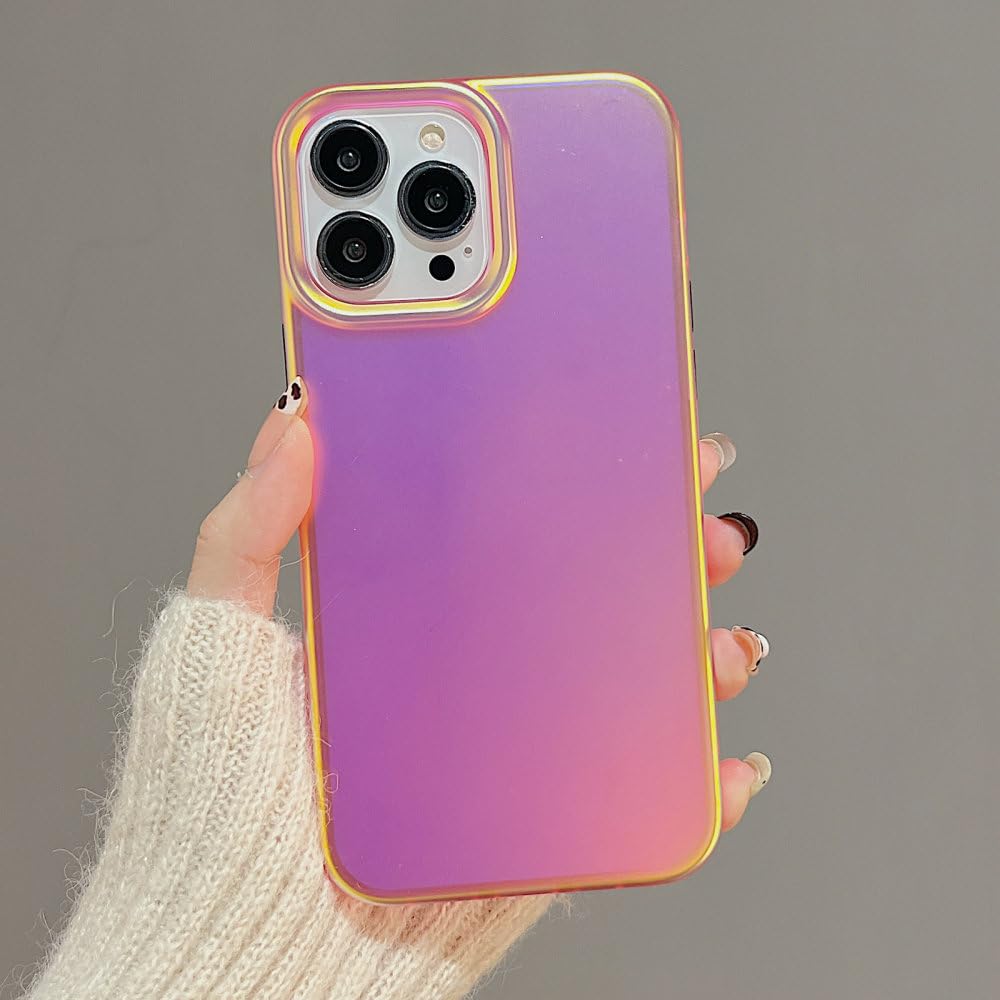Étui laser aurora iPhone 14 couleur fluorescente mate - 8