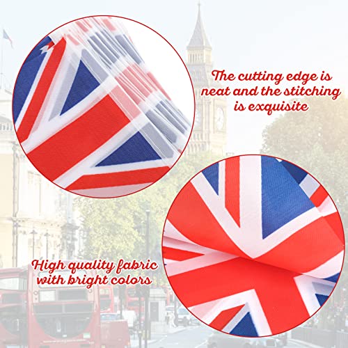 G2PLUS 12M Union Jack Flag Bunting, 30 PCS Rectangular Kings Coronation Bunting - Image 3