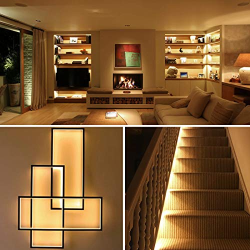 Image of Olafus 16.4ft LED Strip Lights Warm White Dimmable, LED Rope Light Kit 12V Flexible Under Cabinet Lighting Strips, 5m 300 LEDs 2835, 3000K Bright Led Lights for Bedroom, UL Listed Plug (Pack of 3)