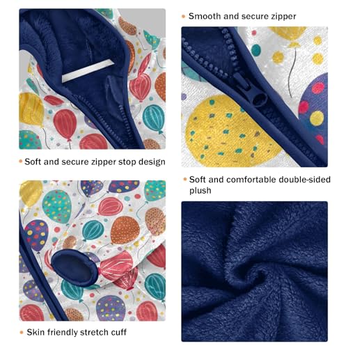 CHIFIGNO Colorful Balloons Toddler Sweatshirt Hooded Jacket Sweatshirt Toddler Fall Jacket Winter Jacket for Boys 6Y3