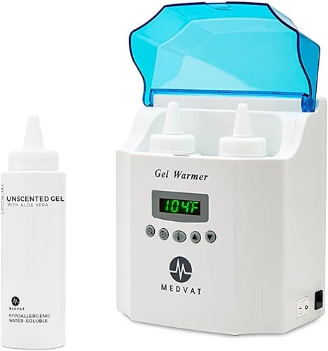 Calentador de gel doble con pantalla digital, temporizador integrado, calentador para crema de masaje, loción y aceites para bebés, montaje en pared