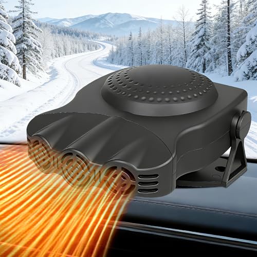 Car Heater Defogger Fan, Portable 30 Second Fast Heating Defrost Defogger...