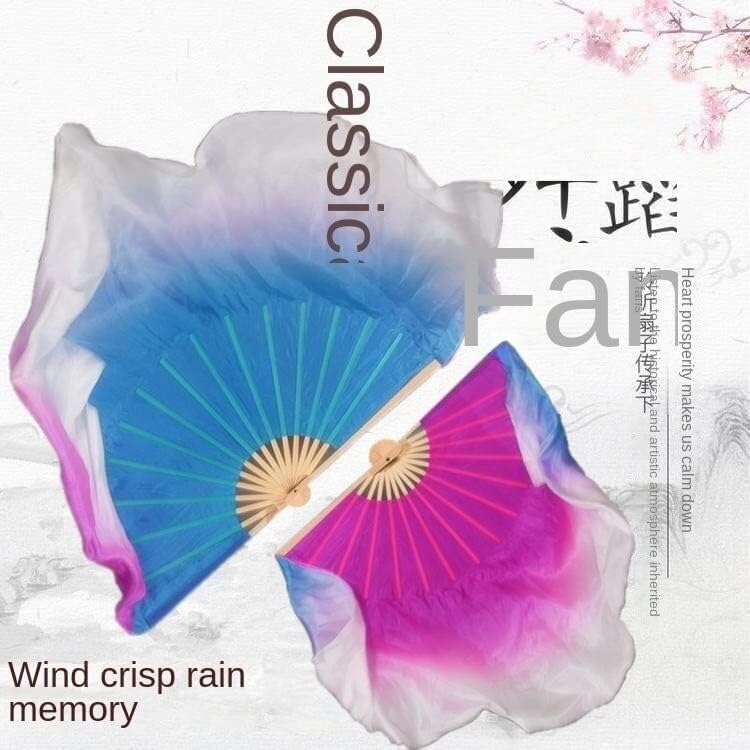 Dance Fan Performance Fan Gradually Changing Color Extended Classical Dance Belly Dance Festival Performance Props (Color : WhiteLeft) (Color : Whiteleft)(Red Yellowleft)