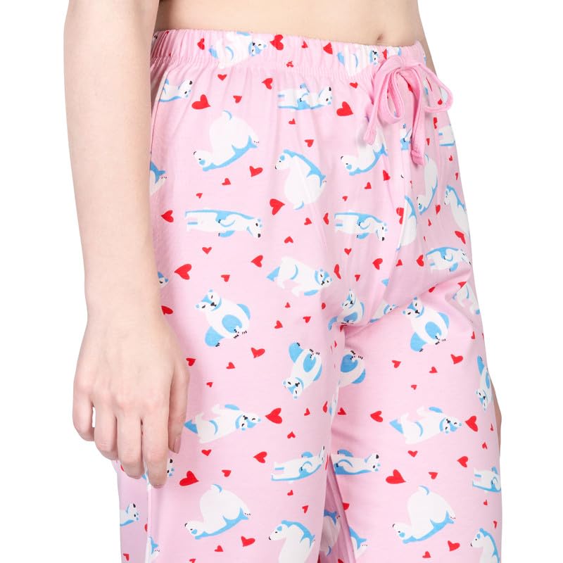 Image of Real Basics Women's Cotton Printed Pajamas Pack of 1