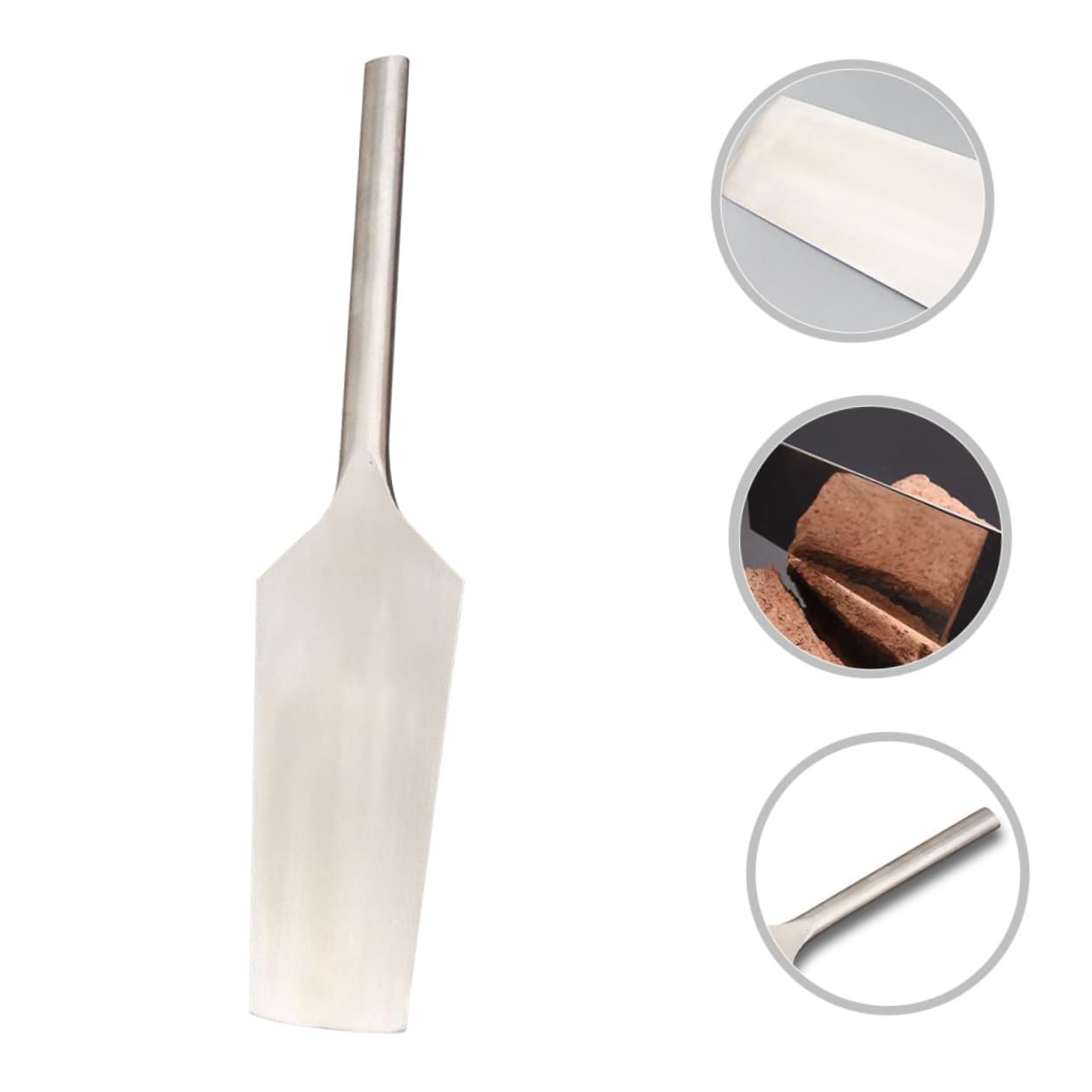 Cazzuola Muratore in Acciaio Inossidabile Argento per Riparazione Muratura e Strumenti Pavimentazione Utensile Costruzione Professionale