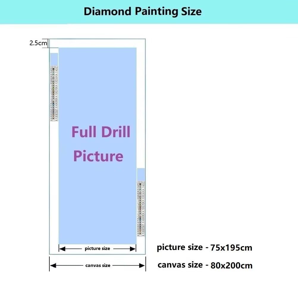 Diamond Painting Gefallener Engel, Diamond Painting Erwachsene Groß XXL, 5D DIY Diamant Painting Bilder Gotik, Diamant Malerei Stickerei Mosaikherstellung Bastelset für Erwachsene 80x200 cm -LR1236