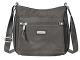 Baggallini Womens Uptown Bagg With Rfid Phone Wristlet Handbags, Gray, One Size US