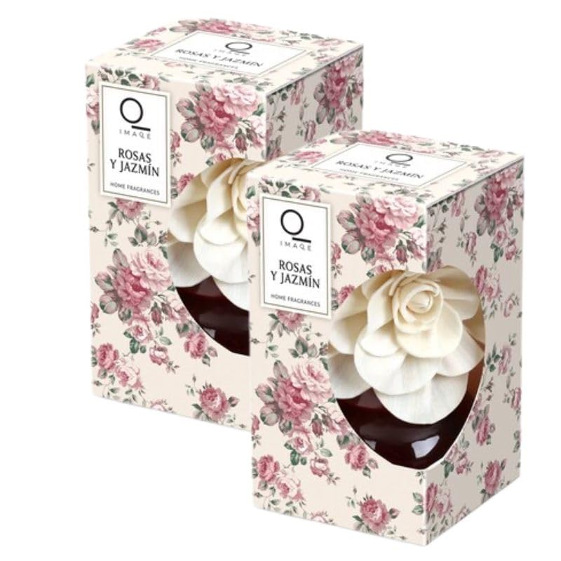 Lote 2 Ambientadores Flor Perfumada Rosas y Jazmín Imaqe – Caja 85 ml X 2