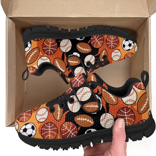 Ball Print Sport Athletic Shoes for Girls Boys Fashion Tennis Sneakers Running Walking Sneaker2