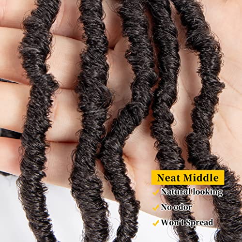 6Packs 36 Inch New Soft Locs Crochet Hair 4# Pre Looped Super Long Faux Locs Crochet Braids Curly Wavy Goddess Locs Dreadlocs Synthetic Hair For Black Women by Shoobidoo - Image 6
