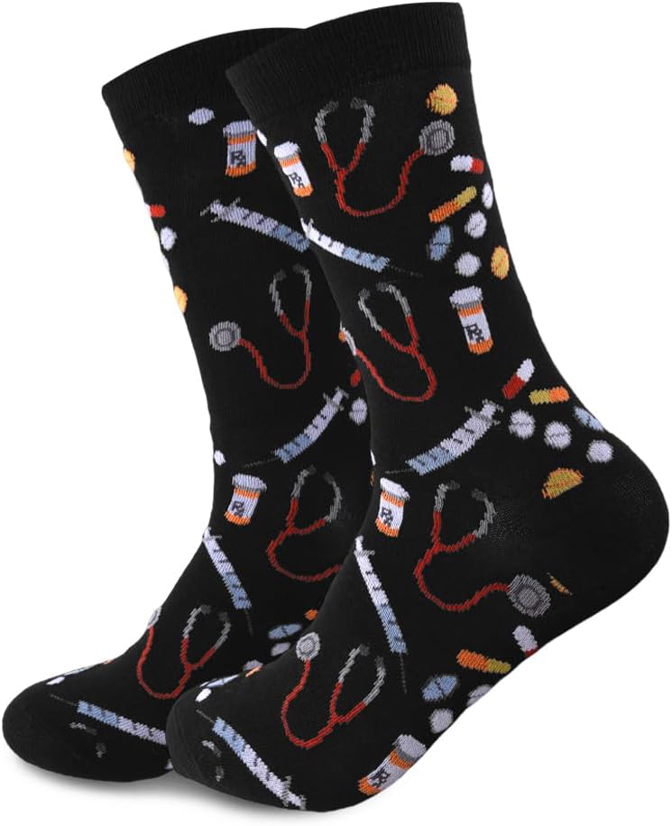 Medical Themed Socks for Nurses Doctors Appreciation Inspirational Gifts