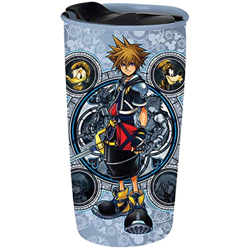 Silver Buffalo Kingdom Hearts Hero Portraits Ceramic Travel Mug With Lid,10-Ounces #TOP12