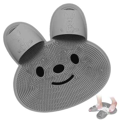 Dhisperares Fußschrubber Matte aus Silikon Rutschfestes Silikon Massagepad
