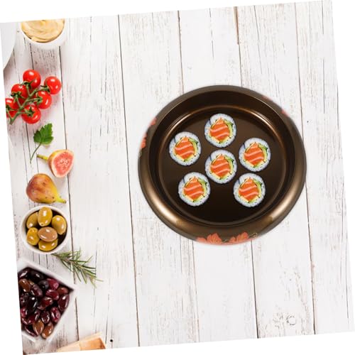 Plato redondo plástico para sushi 10 pulgadas miniatura 5