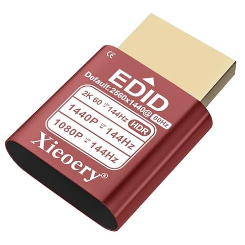 Xieoery 2K HDMI Dummy Plug HDR EDID Emulator 2560×1440