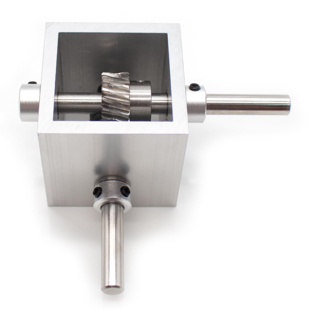 Toplionace Caja de Engranajes de Tornillo Sin Fin de Turbina, Caja Inversa de ángulo Recto, Reductor de ángulo de 90 Grados, Dispositivo de Esquina de 8mm, Sin Bloqueo Automático