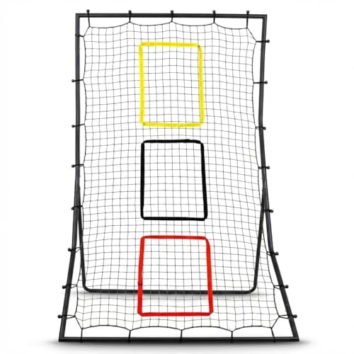ActiveTrail Softball Baseball Back Net - 6 x 4 Feet Rebounder for Pitching and Fielding, 3 Goal Zones