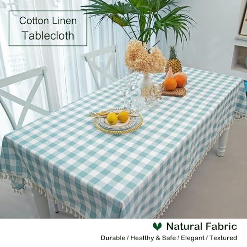 Midsummer Breeze Vintage Floral Rectangle Tablecloth - 56x84 inch- Jacquard Fabric of Yarn Dyed Rectangular Table Cloth - Image 5
