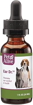 PetAlive Ear Dr. - Natural Ear Drops Promote Ear Comfort and Health in Cats and Dogs - Soothe Ear Discomfort to Reduce Constant Scratching - Keep Pets Ear Canals Clean and Clear - 30 mL