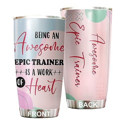 MEDROC Awesome Epic Trainer Tumbler Stainless Steel 20oz, Funny Epic Trainer Gifts Bulk For Birthday Christmas, Epic Trainer Gifts For Men Women Office Coworker Driking Coffee Cup Humor