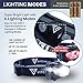 Vitchelo LED Headlamp Camping Light, Super Bright Waterproof Adjustable Head Light for Forehead, 6 Light Modes, 3 AAA Batteries Included, Red & White Flashlight (Black Upgraded)
