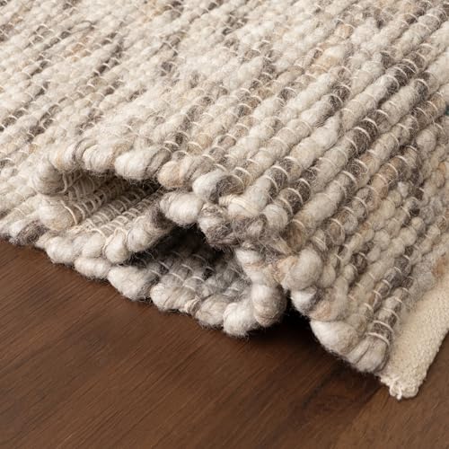 Image of Nuloom Marilyn Charcoal Solid Flatweave Wool Area Rug, 4' x 6'