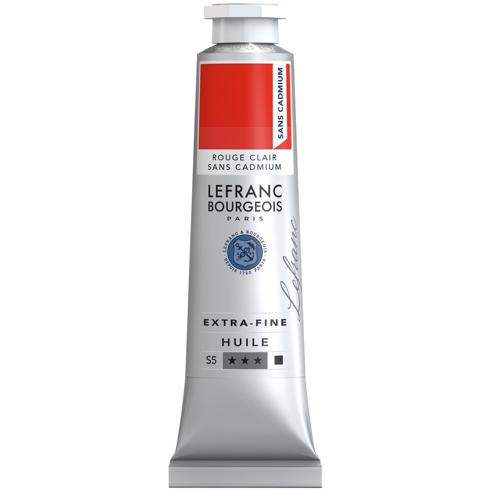 Lefranc Bourgeois Extra-Fine Oil Paint, Artists Quality, Cadmium-Free Red Light, 40ml Tube — image 1