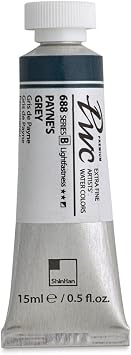 PWC Extra Fine Professional Watercolor - Paynes Grey, 15 ml, Tube
