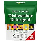 Truly Free Dishwasher Detergent Powder | Natural Dish Detergent, Dishwasher Soap | Plastic Free, Plant-Based, Clean, Heavy Duty Hard Water Stain & Grease Remover | Fragrance Free | 12.5 oz (Pack of 1)
