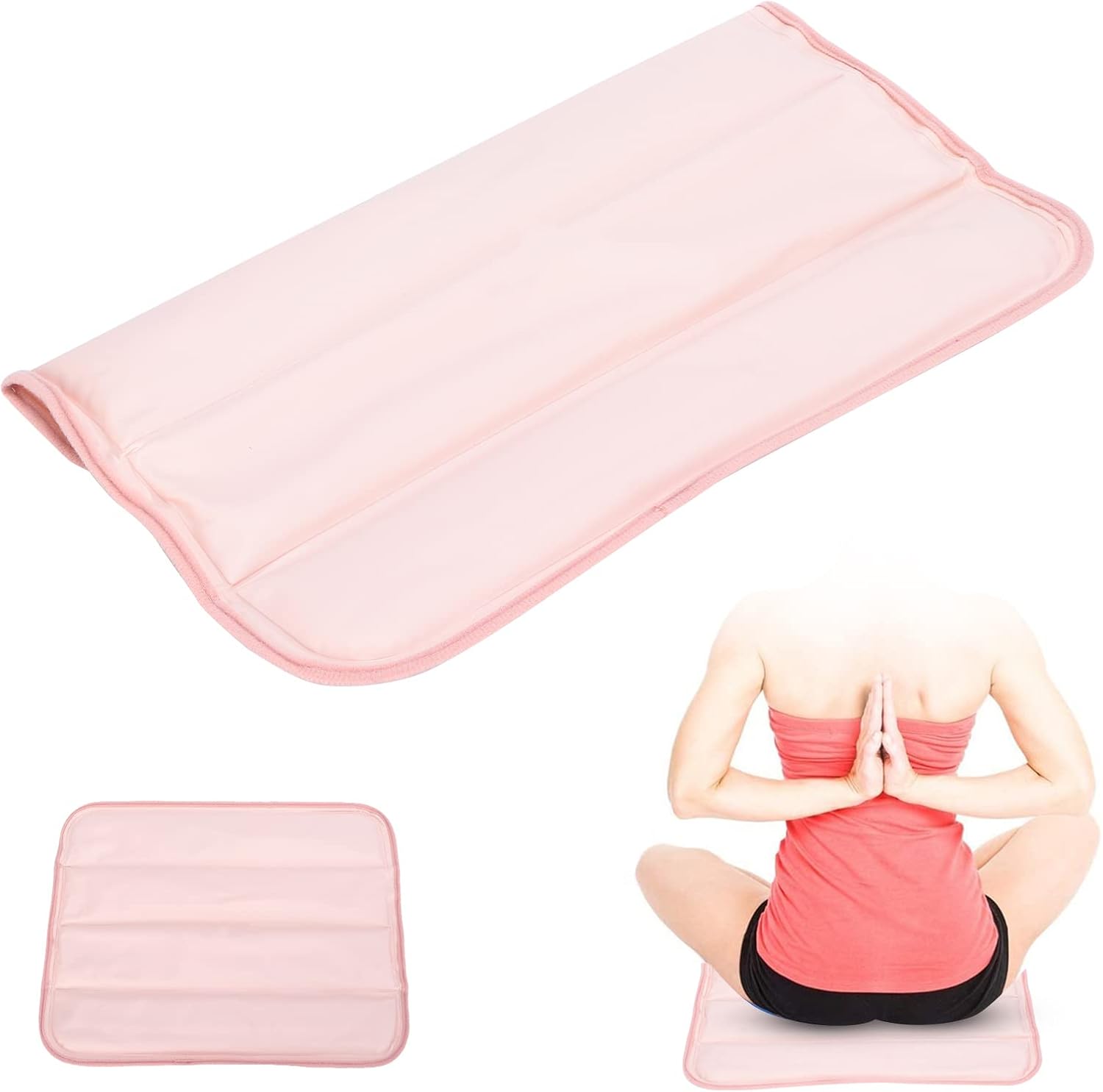 Cooling Mat, Cool Pillow Ice Pillow,Water Cooling Seat Cushion for Office Chair Car Seat Cushion, Soft Summer Ice Cooling Pad,Children,Student,Office,Car(7556 Light Foundation)