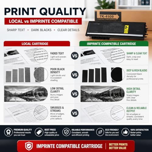 Image of Proprint TK-4109 Black Toner Cartridge for Use in Kyocera Taskalfa 1800 /2200 Single Color Toner (Black)