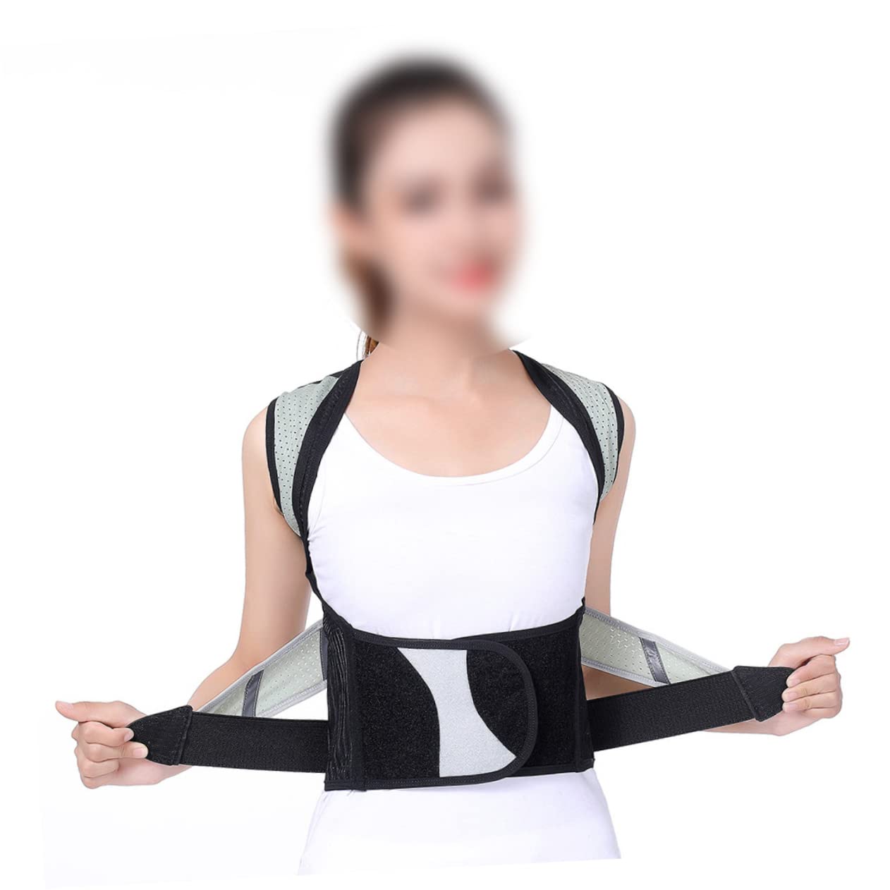 SEWOART Sitting Posture Belt Posture Support Practical Strap Belt Posture Straightener Brace Posture Sitting Posture Upper Brace Black