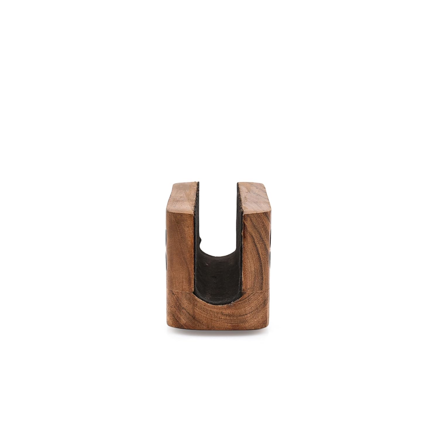 Supporto verticale in legno di acacia naturale per laptop e tablet, elegante organizer da scrivania per Apple, Microsoft, dispositivi di gioco (20,3 x 5,8 x 6,3 cm)