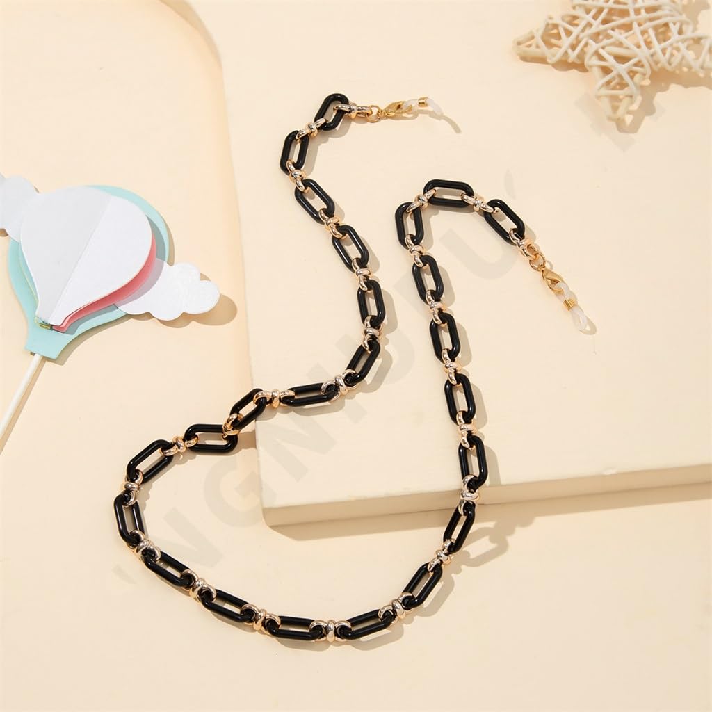 Máscara Gafas Cadena Acrílico Anti Pérdida Gafas Cuello Colgante Cadena(3-Pack)