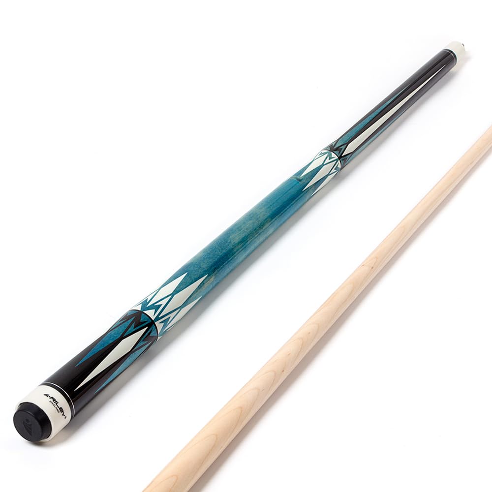 Riley Taco de billar americano de 147 cm, punta de 13 mm, completo con funda rígida
