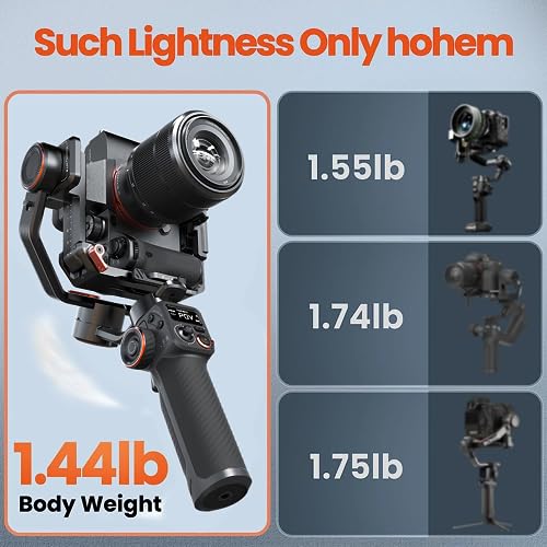 Image of hohem Isteady MT2 3-Axis Gimbal Stabilizer for Mirrorless, Pocket & Action Cameras, Smartphone & iPhone, Black
