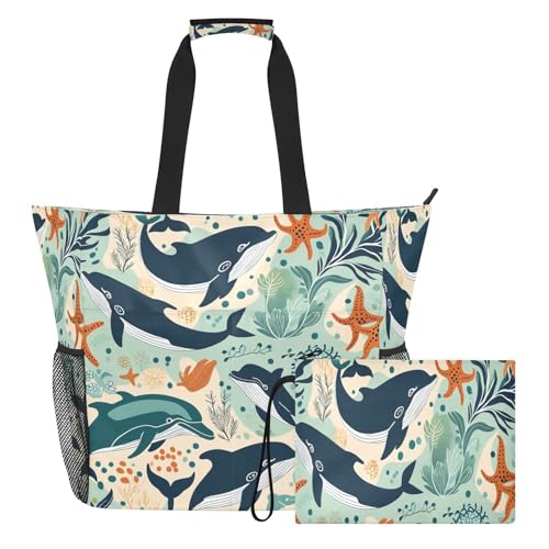 Sac de plage imperméable Dolphin grand format pour vos vacances et piscine