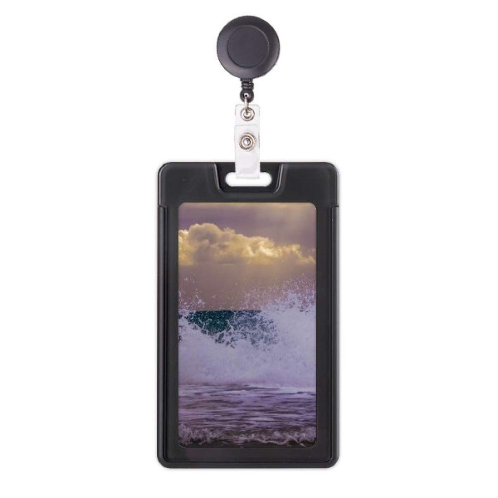 Porte-badge rétractable vague de mer pour infirmière et bureau - 5