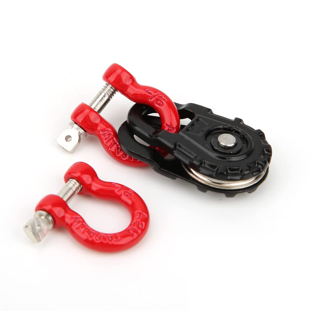 Kit Fune In Acciaio Per Verricello RC – Set Salvataggio Con Puleggia E Ganci Per Auto Rampicanti SCX10/D90